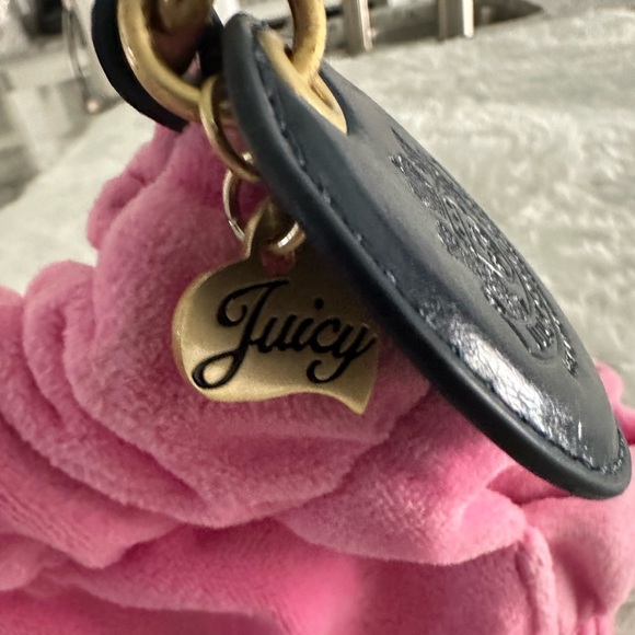Vintage Juicy Couture Velour Pink Y2K Satchel Bag Handbag Rare - Picture 11 of 14